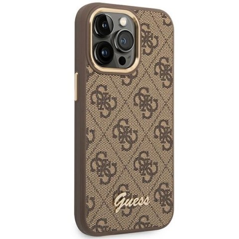 Guess 4G Metal Camera Outline Case - Etui iPhone 14 Pro Max (Brązowy) Guess 4G Metal Camera Outline Case - Etui iPhone 14 Pro Max (Brązowy)