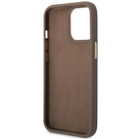 Guess 4G Metal Camera Outline Case - Etui iPhone 14 Pro Max (Brązowy) Guess 4G Metal Camera Outline Case - Etui iPhone 14 Pro Max (Brązowy)