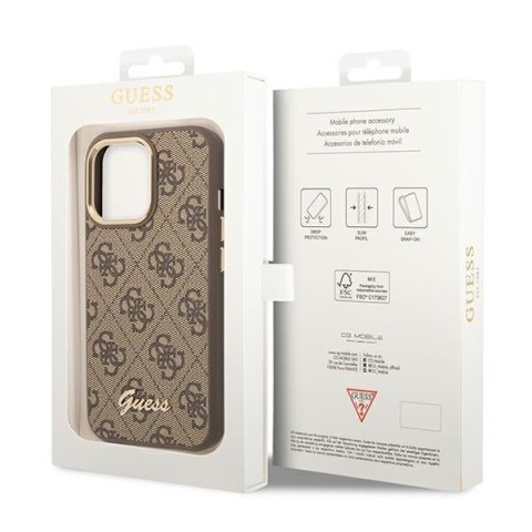 Guess 4G Metal Camera Outline Case - Etui iPhone 14 Pro Max (Brązowy) Guess 4G Metal Camera Outline Case - Etui iPhone 14 Pro Max (Brązowy)