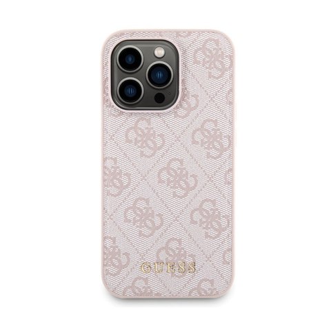 Guess Bundle Pack MagSafe 4G Metal Gold Logo - Zestaw etui + Power Bank 5000mAh MagSafe iPhone 15 Pro (różowy) Guess Bundle Pack MagSafe 4G Metal Gold Logo - Zestaw etui + Power Bank 5000mAh MagSafe iPhone 15 Pro (różowy)
