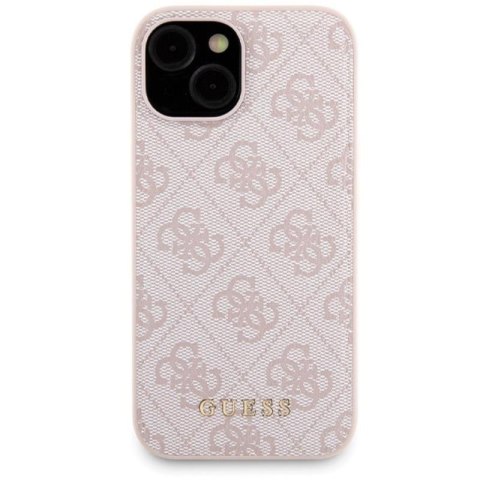 Guess Bundle Pack MagSafe 4G Metal Gold Logo - Zestaw etui + Power Bank 5000mAh MagSafe iPhone 15 (różowy) Guess Bundle Pack MagSafe 4G Metal Gold Logo - Zestaw etui + Power Bank 5000mAh MagSafe iPhone 15 (różowy)