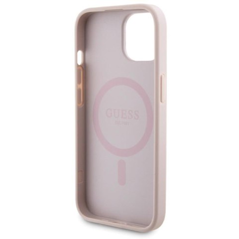 Guess Bundle Pack MagSafe 4G Metal Gold Logo - Zestaw etui + Power Bank 5000mAh MagSafe iPhone 15 (różowy) Guess Bundle Pack MagSafe 4G Metal Gold Logo - Zestaw etui + Power Bank 5000mAh MagSafe iPhone 15 (różowy)