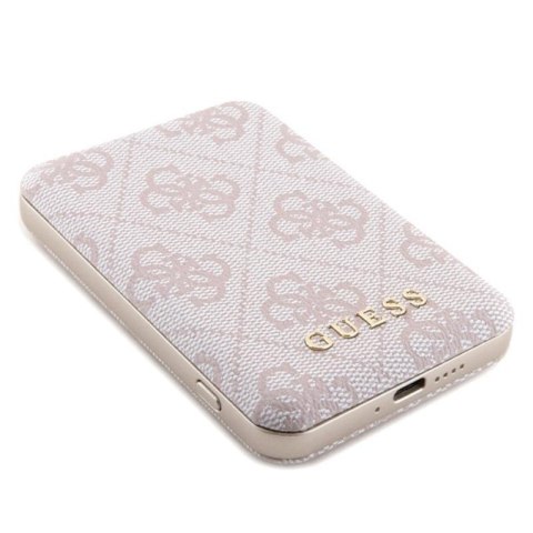 Guess Bundle Pack MagSafe 4G Metal Gold Logo - Zestaw etui + Power Bank 5000mAh MagSafe iPhone 15 (różowy) Guess Bundle Pack MagSafe 4G Metal Gold Logo - Zestaw etui + Power Bank 5000mAh MagSafe iPhone 15 (różowy)