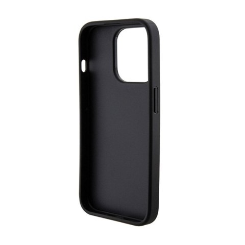 Guess Grip Stand 4G Saffiano Strass Logo - Etui iPhone 15 Pro (czarny) Guess Grip Stand 4G Saffiano Strass Logo - Etui iPhone 15 Pro (czarny)