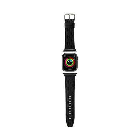 Karl Lagerfeld Saffiano Monogram - Pasek do Apple Watch 42/44/45/49 mm (czarny) Karl Lagerfeld Saffiano Monogram - Pasek do Apple Watch 42/44/45/49 mm (czarny)