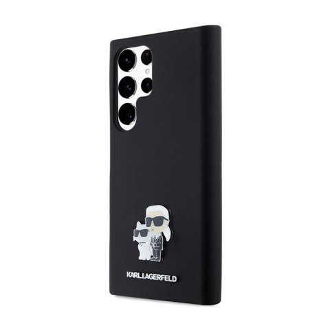 Karl Lagerfeld Silicone Karl & Choupette Metal Pin - Etui Samsung Galaxy S24 Ultra (czarny) Karl Lagerfeld Silicone Karl & Choupette Metal Pin - Etui Samsung Galaxy S24 Ultra (czarny)