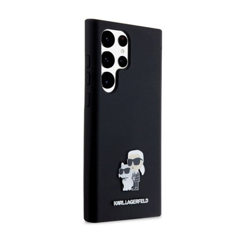 Karl Lagerfeld Silicone Karl & Choupette Metal Pin - Etui Samsung Galaxy S24 Ultra (czarny) Karl Lagerfeld Silicone Karl & Choupette Metal Pin - Etui Samsung Galaxy S24 Ultra (czarny)