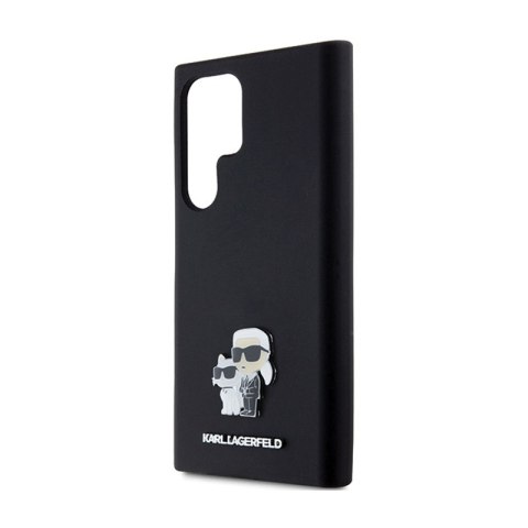 Karl Lagerfeld Silicone Karl & Choupette Metal Pin - Etui Samsung Galaxy S24 Ultra (czarny) Karl Lagerfeld Silicone Karl & Choupette Metal Pin - Etui Samsung Galaxy S24 Ultra (czarny)