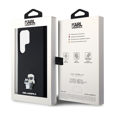 Karl Lagerfeld Silicone Karl & Choupette Metal Pin - Etui Samsung Galaxy S24 Ultra (czarny) Karl Lagerfeld Silicone Karl & Choupette Metal Pin - Etui Samsung Galaxy S24 Ultra (czarny)
