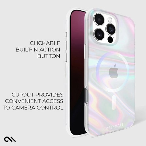 Case-Mate Soap Bubble MagSafe - Etui iPhone 16 Pro Max (Iridescent) Case-Mate Soap Bubble MagSafe - Etui iPhone 16 Pro Max (Iridescent)