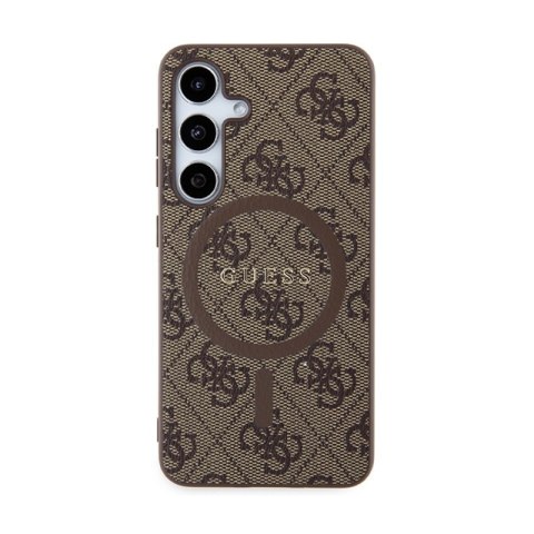 Guess 4G Collection Leather Metal Logo MagSafe - Etui Samsung Galaxy S24 (brązowy) Guess 4G Collection Leather Metal Logo MagSafe - Etui Samsung Galaxy S24 (brązowy)