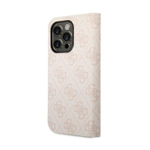 Guess 4G Metal Camera Outline Booktype Case - Etui iPhone 14 Pro (różowy) Guess 4G Metal Camera Outline Booktype Case - Etui iPhone 14 Pro (różowy)