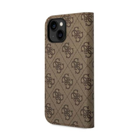 Guess 4G Metal Camera Outline Booktype Case - Etui iPhone 14 (brązowy) Guess 4G Metal Camera Outline Booktype Case - Etui iPhone 14 (brązowy)