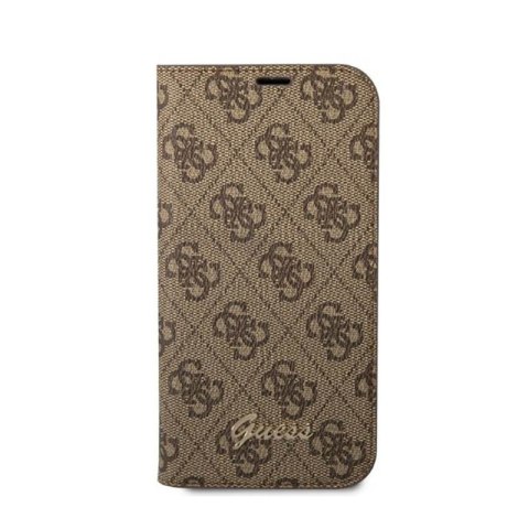 Guess 4G Metal Camera Outline Booktype Case - Etui iPhone 14 (brązowy) Guess 4G Metal Camera Outline Booktype Case - Etui iPhone 14 (brązowy)