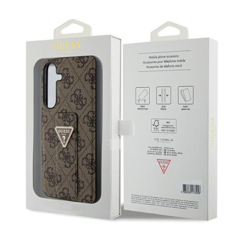 Guess Grip Stand 4G Triangle Strass Logo - Etui Samsung Galaxy S24 (brązowy) Guess Grip Stand 4G Triangle Strass Logo - Etui Samsung Galaxy S24 (brązowy)