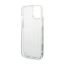 Guess Liquid Glitter Flower - Etui iPhone 14 (niebieski)