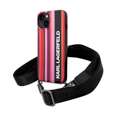 Karl Lagerfeld Color Stripes Strap - Etui iPhone 14 (różowy) Karl Lagerfeld Color Stripes Strap - Etui iPhone 14 (różowy)