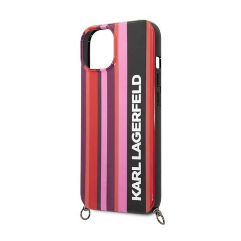 Karl Lagerfeld Color Stripes Strap - Etui iPhone 14 (różowy) Karl Lagerfeld Color Stripes Strap - Etui iPhone 14 (różowy)