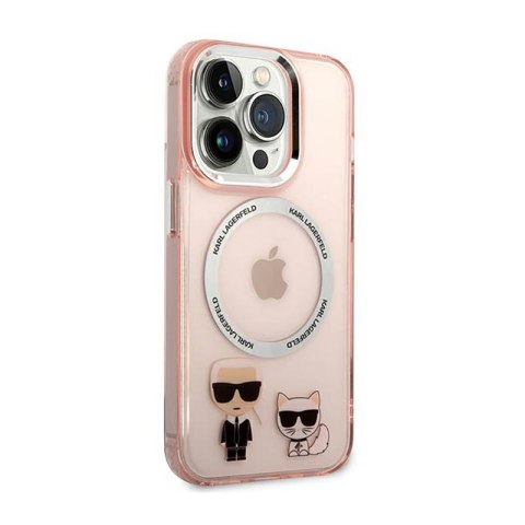 Karl Lagerfeld Karl & Choupette Aluminium MagSafe - Etui iPhone 14 Pro Max (różowy) Karl Lagerfeld Karl & Choupette Aluminium MagSafe - Etui iPhone 14 Pro Max (różowy)