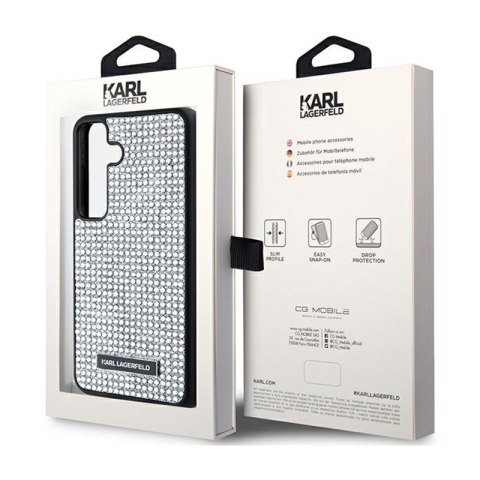 Karl Lagerfeld Rhinestone Metal Logo - Etui Samsung Galaxy S24 (srebrny) Karl Lagerfeld Rhinestone Metal Logo - Etui Samsung Galaxy S24 (srebrny)