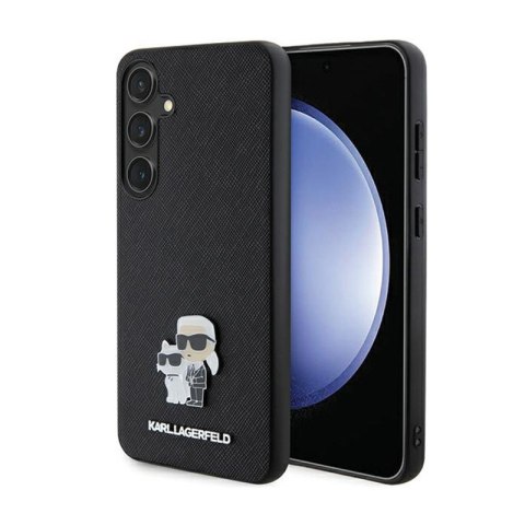 Karl Lagerfeld Saffiano Karl & Choupette Metal Pin - Etui Samsung Galaxy S24+ (czarny) Karl Lagerfeld Saffiano Karl & Choupette Metal Pin - Etui Samsung Galaxy S24+ (czarny)
