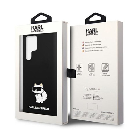 Karl Lagerfeld Silicone Choupette - Etui Samsung Galaxy S24 Ultra (czarny) Karl Lagerfeld Silicone Choupette - Etui Samsung Galaxy S24 Ultra (czarny)