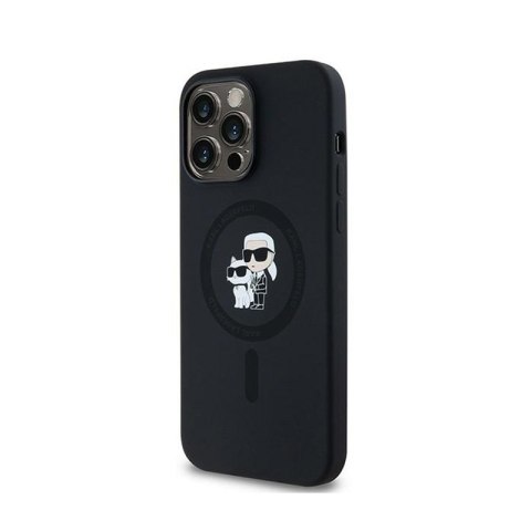 Karl Lagerfeld Silicone Karl & Choupette MagSafe - Etui iPhone 14 Pro (czarny) Karl Lagerfeld Silicone Karl & Choupette MagSafe - Etui iPhone 14 Pro (czarny)