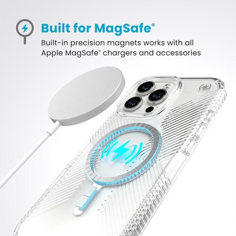 Speck Presidio Perfect-Clear Grip MagSafe - Etui iPhone 16 Pro Max (Clear / Chrome Finish / Serene Silver) Speck Presidio Perfect-Clear Grip MagSafe - Etui iPhone 16 Pro Max (Clear / Chrome Finish / Serene Silver)