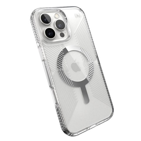 Speck Presidio Perfect-Clear Grip MagSafe - Etui iPhone 16 Pro Max (Clear / Chrome Finish / Serene Silver) Speck Presidio Perfect-Clear Grip MagSafe - Etui iPhone 16 Pro Max (Clear / Chrome Finish / Serene Silver)