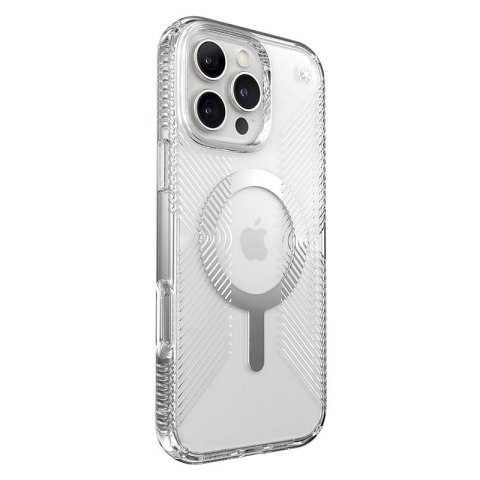 Speck Presidio Perfect-Clear Grip MagSafe - Etui iPhone 16 Pro Max (Clear / Chrome Finish / Serene Silver) Speck Presidio Perfect-Clear Grip MagSafe - Etui iPhone 16 Pro Max (Clear / Chrome Finish / Serene Silver)