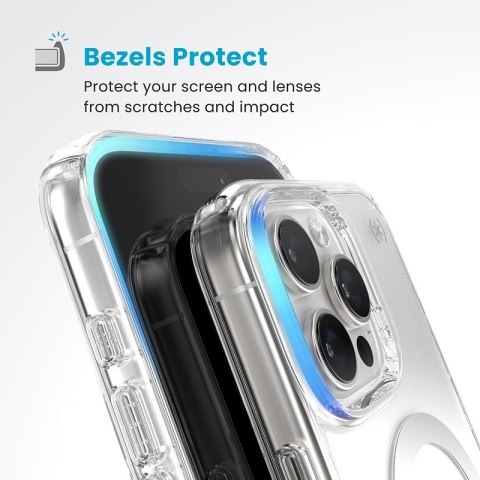 Speck Presidio Perfect-Clear MagSafe - Etui iPhone 16 Pro Max (Clear / Chrome Finish / Serene Silver) Speck Presidio Perfect-Clear MagSafe - Etui iPhone 16 Pro Max (Clear / Chrome Finish / Serene Silver)