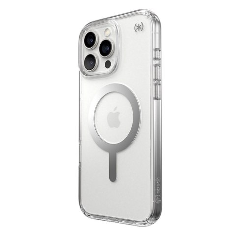 Speck Presidio Perfect-Clear MagSafe - Etui iPhone 16 Pro Max (Clear / Chrome Finish / Serene Silver) Speck Presidio Perfect-Clear MagSafe - Etui iPhone 16 Pro Max (Clear / Chrome Finish / Serene Silver)