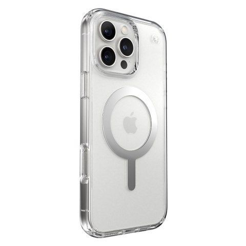 Speck Presidio Perfect-Clear MagSafe - Etui iPhone 16 Pro Max (Clear / Chrome Finish / Serene Silver) Speck Presidio Perfect-Clear MagSafe - Etui iPhone 16 Pro Max (Clear / Chrome Finish / Serene Silver)