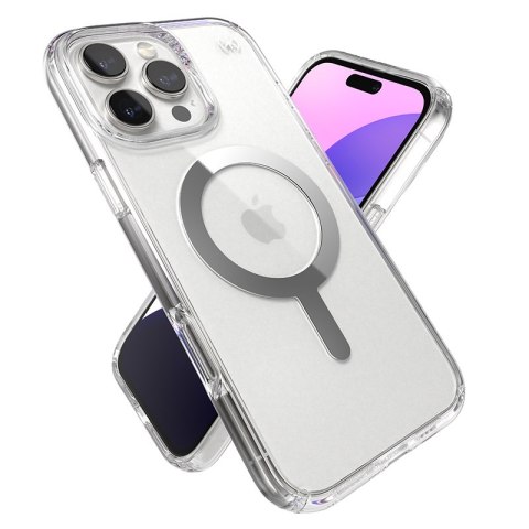 Speck Presidio Perfect-Clear MagSafe - Etui iPhone 16 Pro Max (Clear / Chrome Finish / Serene Silver) Speck Presidio Perfect-Clear MagSafe - Etui iPhone 16 Pro Max (Clear / Chrome Finish / Serene Silver)
