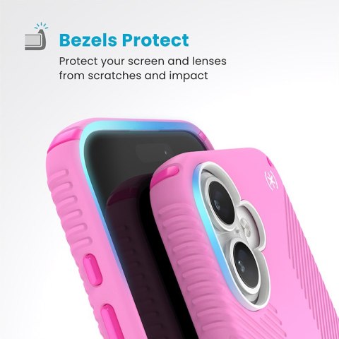 Speck Presidio2 Grip ClickLock & MagSafe - Etui iPhone 16 (True Pink / Shocking Pink / White) Speck Presidio2 Grip ClickLock & MagSafe - Etui iPhone 16 (True Pink / Shocking Pink / White)