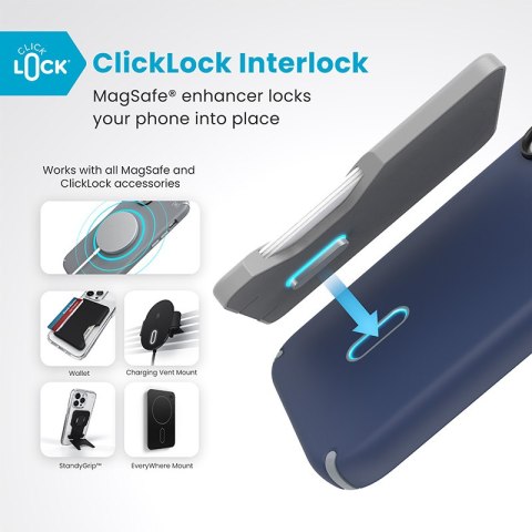 Speck Presidio2 Pro ClickLock & MagSafe - Etui iPhone 16 (Coastal Blue / Dust Grey / White) Speck Presidio2 Pro ClickLock & MagSafe - Etui iPhone 16 (Coastal Blue / Dust Grey / White)