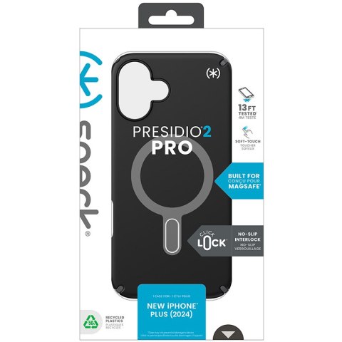 Speck Presidio2 Pro ClickLock & MagSafe - Etui iPhone 16 Plus (Black / Slate Grey / White) Speck Presidio2 Pro ClickLock & MagSafe - Etui iPhone 16 Plus (Black / Slate Grey / White)