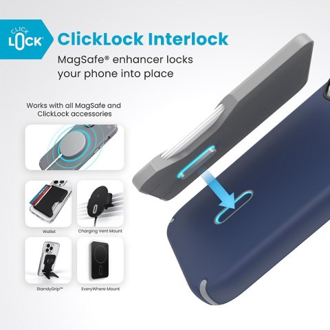 Speck Presidio2 Pro ClickLock & MagSafe - Etui iPhone 16 Pro (Coastal Blue / Dust Grey / White) Speck Presidio2 Pro ClickLock & MagSafe - Etui iPhone 16 Pro (Coastal Blue / Dust Grey / White)