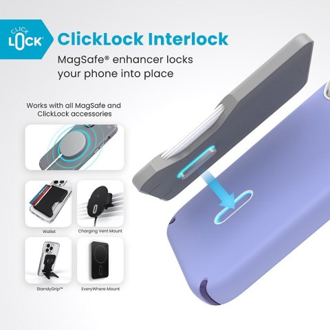 Speck Presidio2 Pro ClickLock & MagSafe - Etui iPhone 16 Pro (Future Lavender / Cassis Purple / White) Speck Presidio2 Pro ClickLock & MagSafe - Etui iPhone 16 Pro (Future Lavender / Cassis Purple / White)