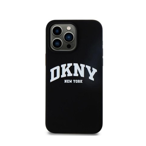 DKNY Liquid Silicone White Printed Logo MagSafe - Etui iPhone 15 Pro Max (czarny) DKNY Liquid Silicone White Printed Logo MagSafe - Etui iPhone 15 Pro Max (czarny)