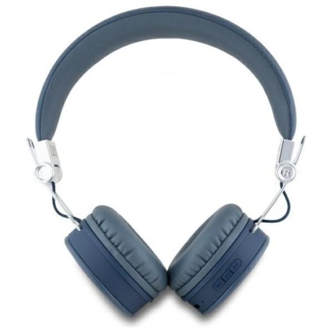 Guess Grained Classic Round Shape - Bezprzewodowe słuchawki nauszne Bluetooth ENC (niebieski) Guess Grained Classic Round Shape - Bezprzewodowe słuchawki nauszne Bluetooth ENC (niebieski)