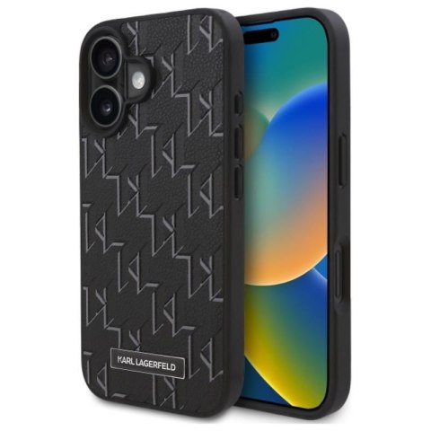 Karl Lagerfeld Hot Stamp MagSafe - Etui iPhone 16 Plus (czarny) Karl Lagerfeld Hot Stamp MagSafe - Etui iPhone 16 Plus (czarny)