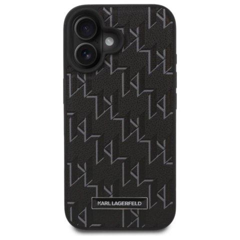 Karl Lagerfeld Hot Stamp MagSafe - Etui iPhone 16 Plus (czarny) Karl Lagerfeld Hot Stamp MagSafe - Etui iPhone 16 Plus (czarny)