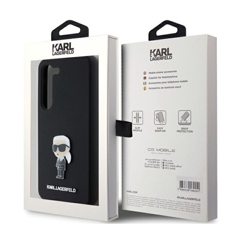 Karl Lagerfeld Silicone Ikonik Metal Pin - Etui Samsung Galaxy S24 (czarny) Karl Lagerfeld Silicone Ikonik Metal Pin - Etui Samsung Galaxy S24 (czarny)