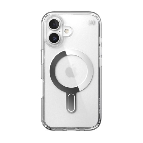 Speck Presidio Perfect-Clear ClickLock & MagSafe - Etui iPhone 16 (Clear / Chrome Finish / Serene Silver) Speck Presidio Perfect-Clear ClickLock & MagSafe - Etui iPhone 16 (Clear / Chrome Finish / Serene Silver)