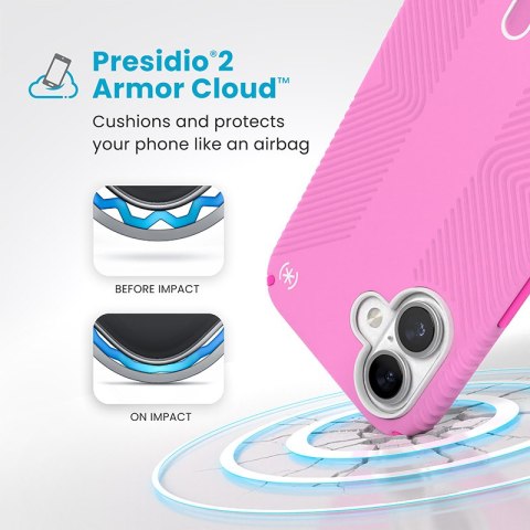 Speck Presidio2 Grip ClickLock & MagSafe - Etui iPhone 16 Plus (True Pink / Shocking Pink / White) Speck Presidio2 Grip ClickLock & MagSafe - Etui iPhone 16 Plus (True Pink / Shocking Pink / White)