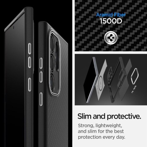 Spigen Enzo Aramid - Etui Samsung Galaxy S24 Ultra (Czarny) Spigen Enzo Aramid - Etui Samsung Galaxy S24 Ultra (Czarny)