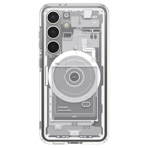 Spigen Ultra Hybrid Mag MagSafe - Etui do Samsung Galaxy S25 (Zero One White) Spigen Ultra Hybrid Mag MagSafe - Etui do Samsung Galaxy S25 (Zero One White)