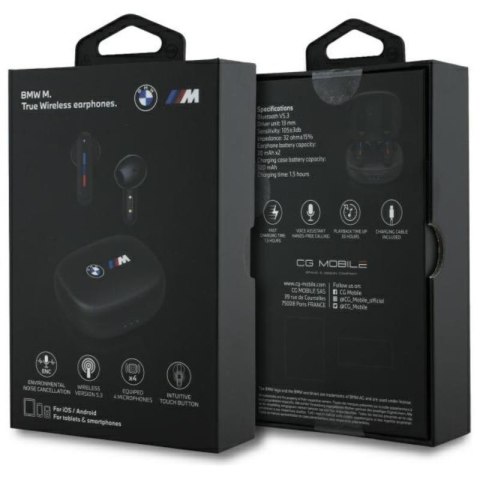 BMW Printed Logos - Słuchawki Bluetooth TWS ENC + etui ładujące (czarny) BMW Printed Logos - Słuchawki Bluetooth TWS ENC + etui ładujące (czarny)