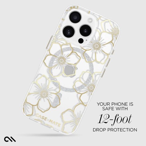 Case-Mate Floral Gems MagSafe - Etui iPhone 16 Pro (Gold) Case-Mate Floral Gems MagSafe - Etui iPhone 16 Pro (Gold)